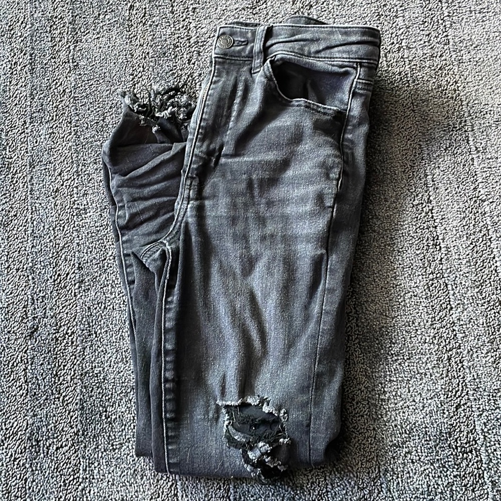 Ripped black ae jeans.